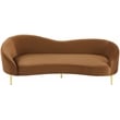 Meridian Furniture Ritz Saddle Velvet Sofa