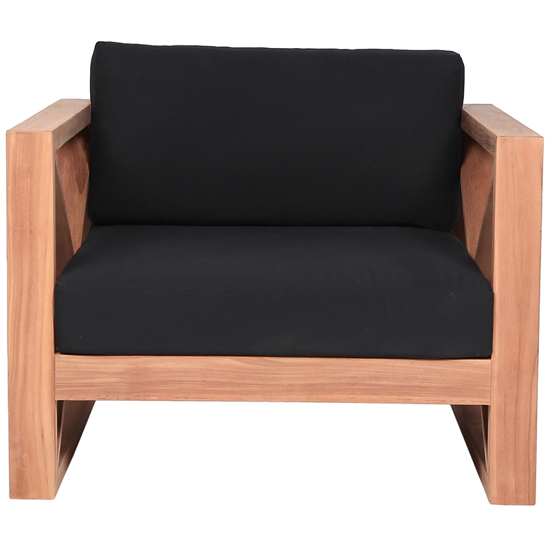 Meridian Furniture Anguilla Black Water Resisting Outdoor Chair