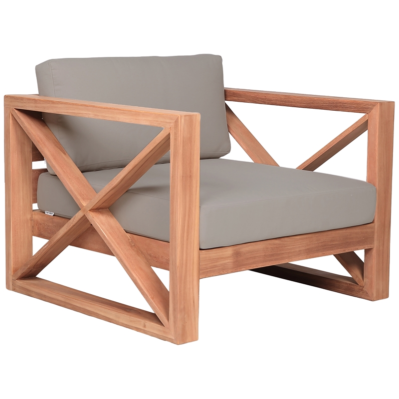 Meridian Furniture Anguilla Grey Water Resisting Outdoor Chair