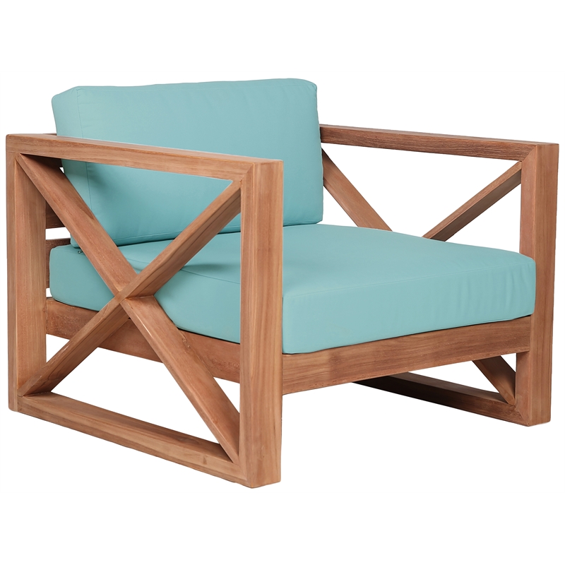 Meridian Furniture Anguilla Blue Water Resisting Outdoor Chair