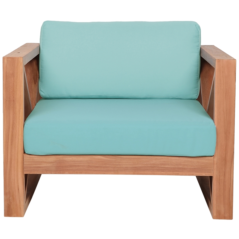 Meridian Furniture Anguilla Blue Water Resisting Outdoor Chair