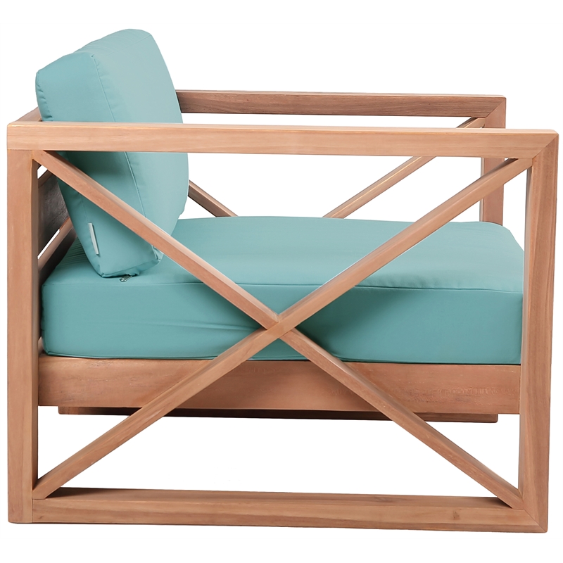 Meridian Furniture Anguilla Blue Water Resisting Outdoor Chair