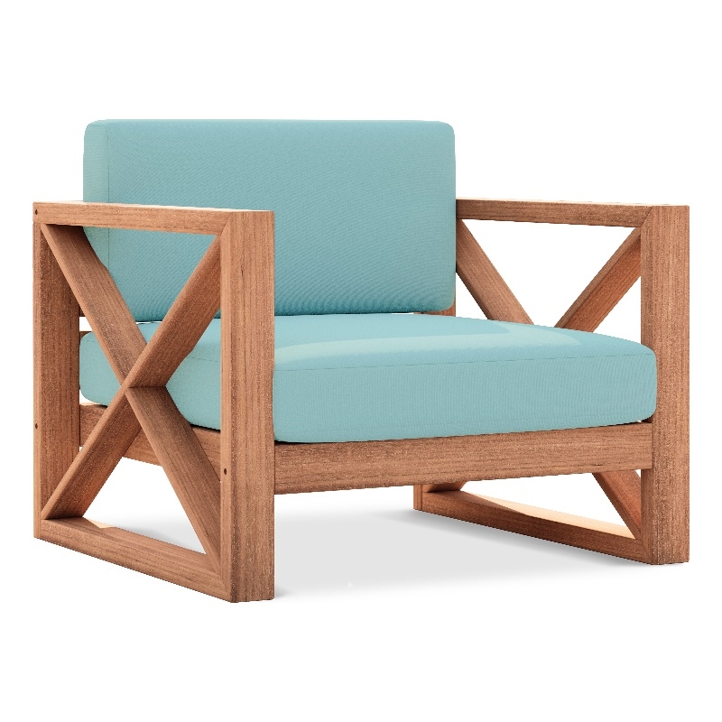 Meridian Furniture Anguilla Blue Water Resisting Outdoor Chair