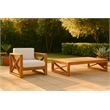 Meridian Furniture Anguilla Off White Water Resisting Outdoor Chair