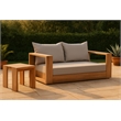 Meridian Furniture Tulum Grey Water Resisting Outdoor Loveseat