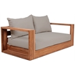 Meridian Furniture Tulum Grey Water Resisting Outdoor Loveseat