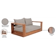 Meridian Furniture Tulum Grey Water Resisting Outdoor Loveseat