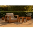 Meridian Furniture Tulum Grey Water Resisting Outdoor Chair