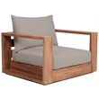 Meridian Furniture Tulum Grey Water Resisting Outdoor Chair