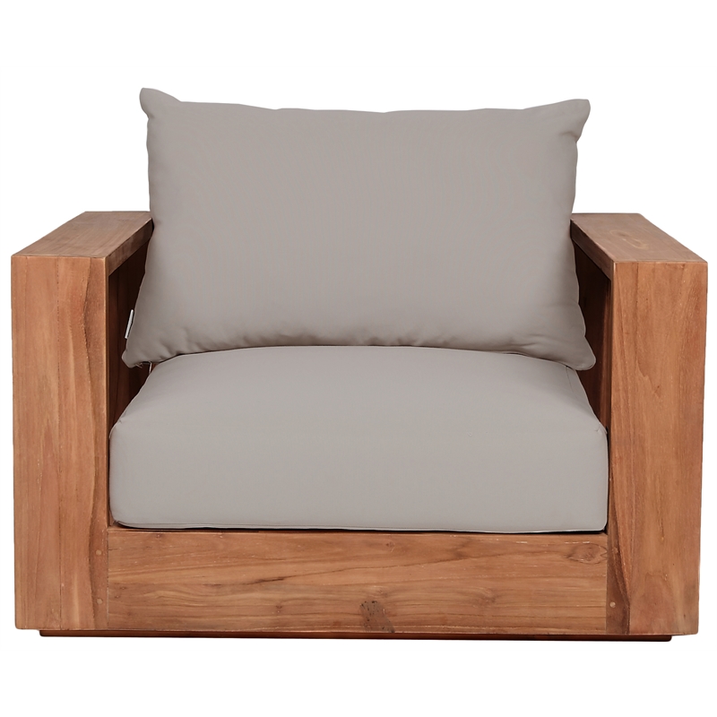 Meridian Furniture Tulum Grey Water Resisting Outdoor Chair