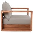 Meridian Furniture Tulum Grey Water Resisting Outdoor Chair