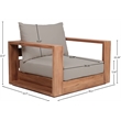 Meridian Furniture Tulum Grey Water Resisting Outdoor Chair