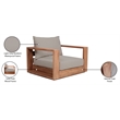 Meridian Furniture Tulum Grey Water Resisting Outdoor Chair