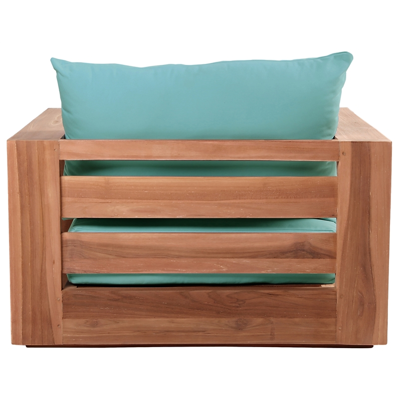 Meridian Furniture Tulum Blue Water Resisting Outdoor Chair