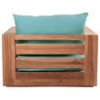 Meridian Furniture Tulum Blue Water Resisting Outdoor Chair