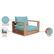 Meridian Furniture Tulum Blue Water Resisting Outdoor Chair