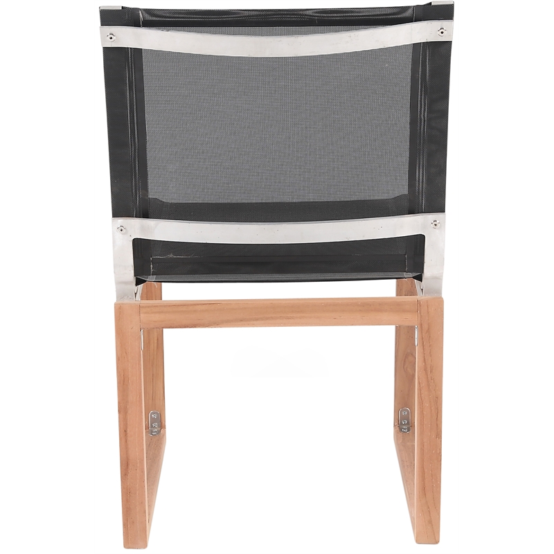 Meridian Furniture Tulum Black Water Resisting Outdoor Dining Side Chair