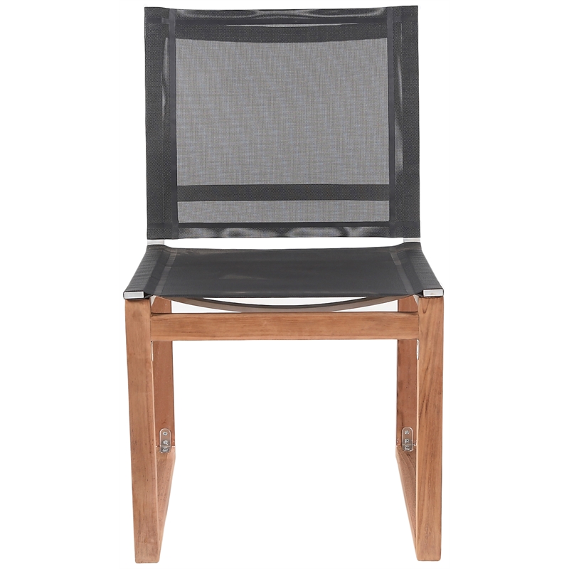 Meridian Furniture Tulum Black Water Resisting Outdoor Dining Side Chair