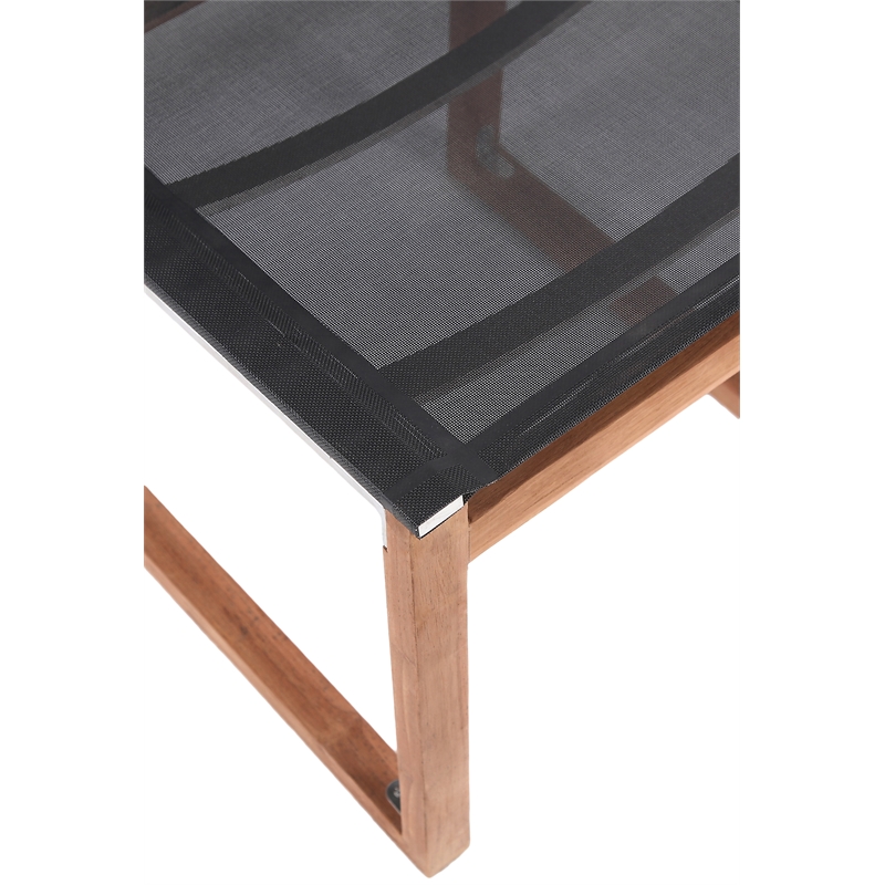Meridian Furniture Tulum Black Water Resisting Outdoor Dining Side Chair