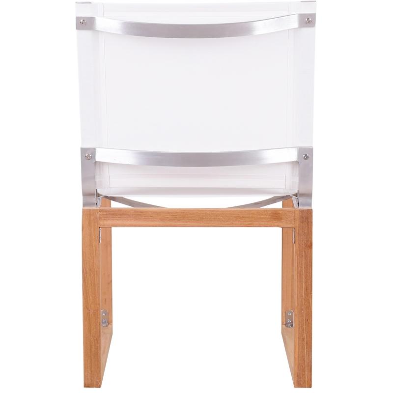 Meridian Furniture Tulum Off White Water Resisting Outdoor Dining Side Chair