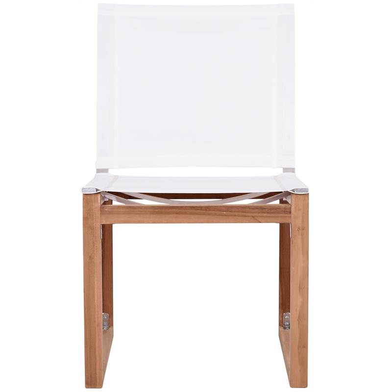 Meridian Furniture Tulum Off White Water Resisting Outdoor Dining Side Chair