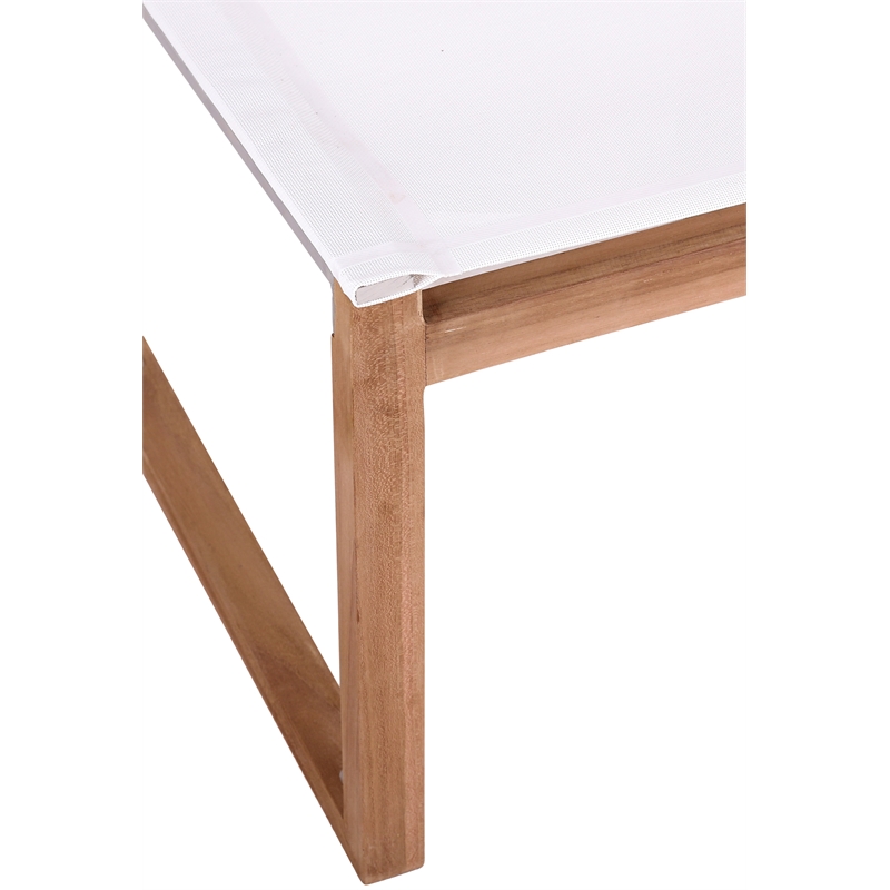 Meridian Furniture Tulum Off White Water Resisting Outdoor Dining Side Chair