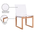 Meridian Furniture Tulum Off White Water Resisting Outdoor Dining Side Chair