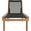 Meridian Furniture Tulum Black Water Resisting Outdoor Patio Lounger