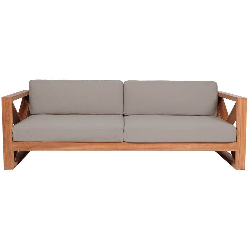 Meridian Furniture Anguilla Grey Water Resisting Outdoor Sofa