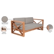 Meridian Furniture Anguilla Grey Water Resisting Outdoor Sofa