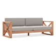 Meridian Furniture Anguilla Grey Water Resisting Outdoor Sofa