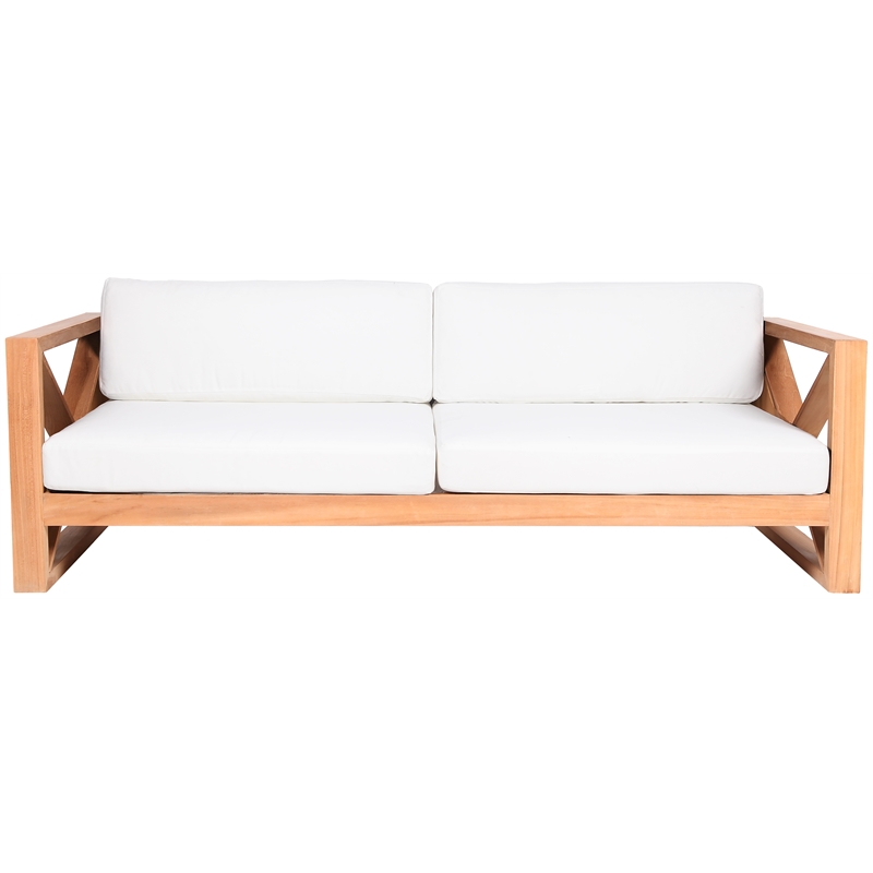 Meridian Furniture Anguilla Off White Water Resisting Outdoor Sofa