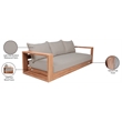 Meridian Furniture Tulum Grey Water Resisting Outdoor Sofa