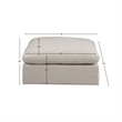 Meridian Furniture Comfy Beige Linen Textured Fabric Ottoman