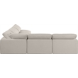 Meridian Furniture Comfy Beige Linen Textured Fabric 5-Pc. Modular Sectional