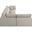 Meridian Furniture Comfy Beige Linen Textured Fabric 5-Pc. Modular Sectional