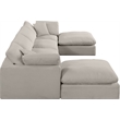 Meridian Furniture Comfy Beige Linen Textured Fabric 6-Pc. Modular Sectional