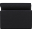 Meridian Furniture Comfy Black Linen Textured Fabric Armless Chair