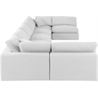 Meridian Furniture Comfy White Linen Textured Fabric 7-Pc. Modular Sectional