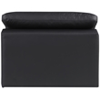 Meridian Furniture Comfy Black Vegan Leather Armless Chair