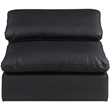 Meridian Furniture Comfy Black Vegan Leather Armless Chair