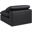 Meridian Furniture Comfy Black Vegan Leather Armless Chair