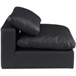 Meridian Furniture Comfy Black Vegan Leather Armless Chair