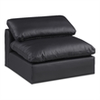Meridian Furniture Comfy Black Vegan Leather Armless Chair