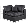 Meridian Furniture Comfy Black Vegan Leather Corner Chair