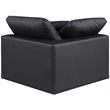Meridian Furniture Comfy Black Vegan Leather Corner Chair