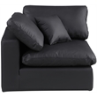 Meridian Furniture Comfy Black Vegan Leather Corner Chair