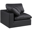 Meridian Furniture Comfy Black Vegan Leather Corner Chair
