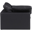 Meridian Furniture Comfy Black Vegan Leather Corner Chair