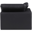 Meridian Furniture Comfy Black Vegan Leather Corner Chair